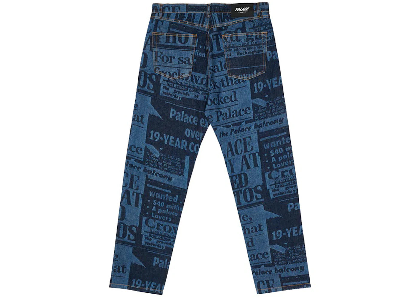 Palace Tabloid Denim Jean Blue - vue secondaire B