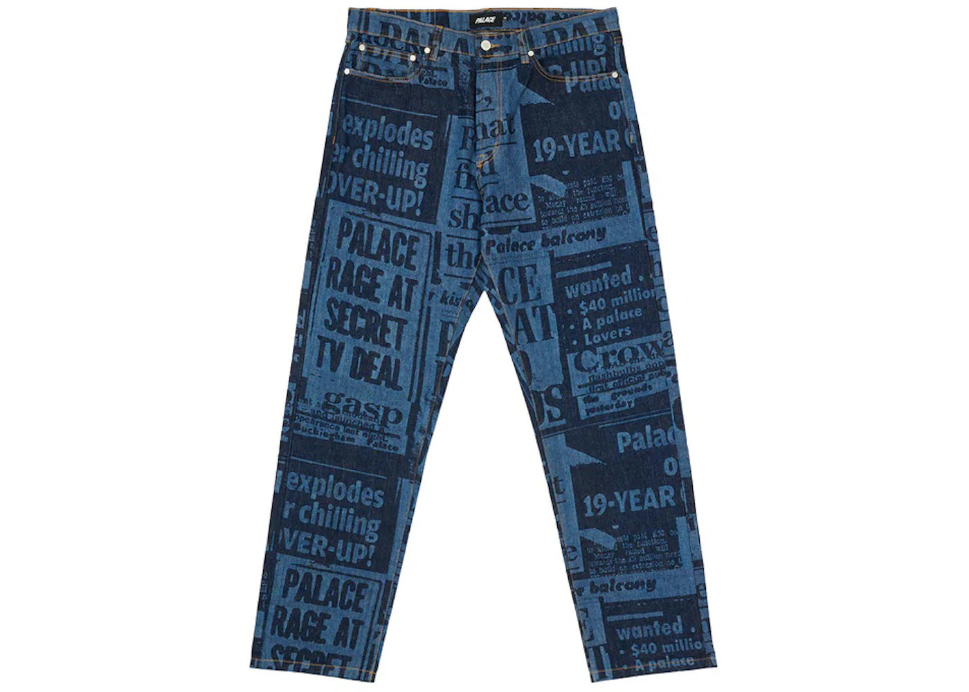 Palace Tabloid Denim Jean Blue - vue secondaire A