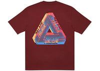 Palace Tri-Ferg Colour Blur T-shirt Burgundy