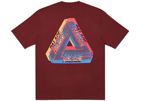 Palace Tri-Ferg Colour Blur T-shirt Burgundy
