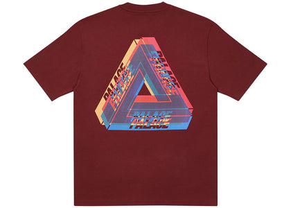 Palace Tri-Ferg Colour Blur T-shirt Burgundy - apparel view 2