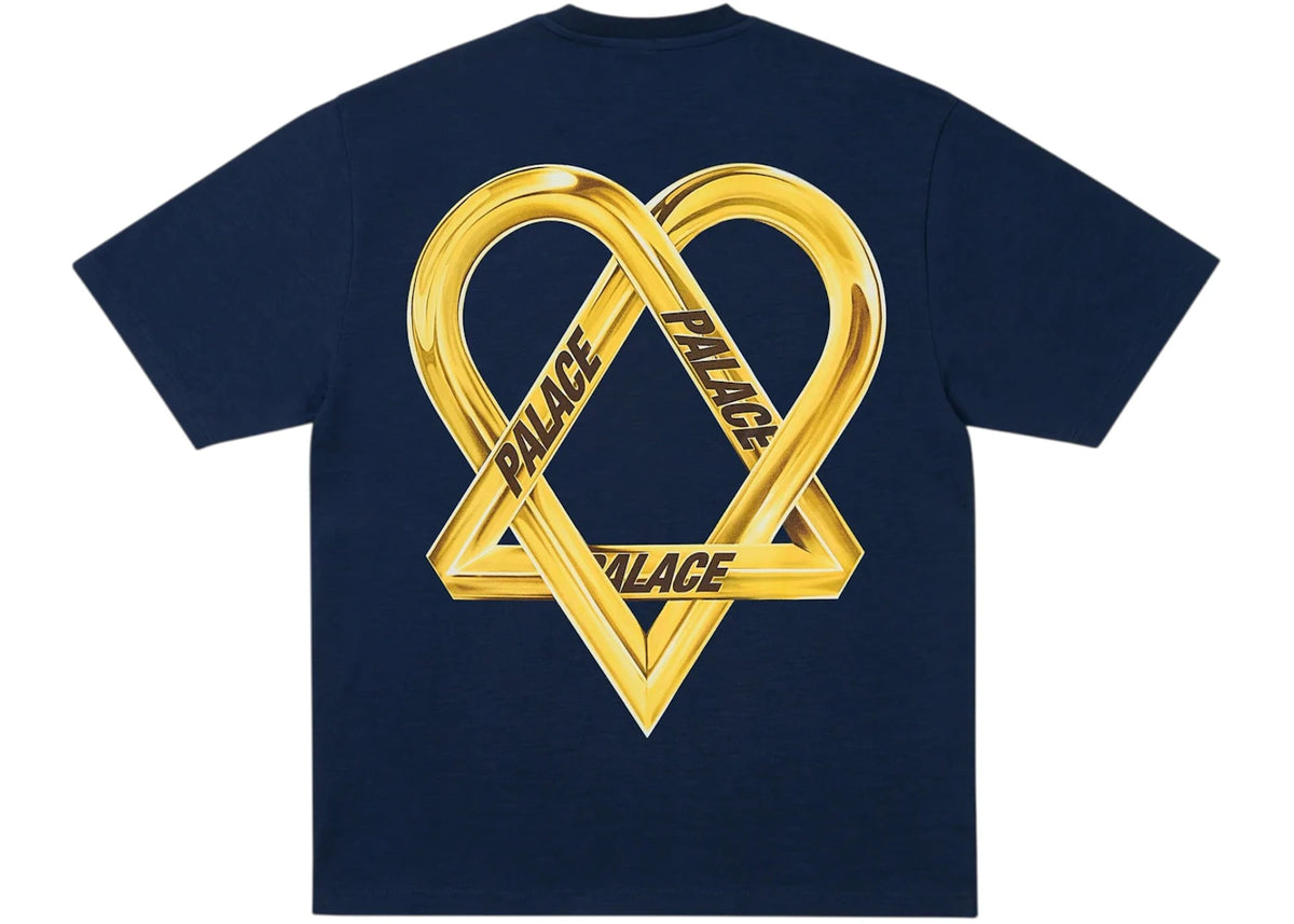 Palace Tri-Gram T-Shirt Navy - vue secondaire A