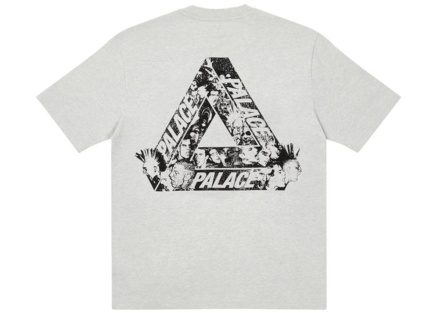 Palace Tri-Heads T-shirt Grey Marl - vue secondaire A