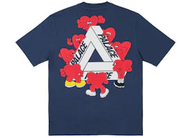 Palace Tri-Hearts T-shirt Navy - authentic Palace apparel