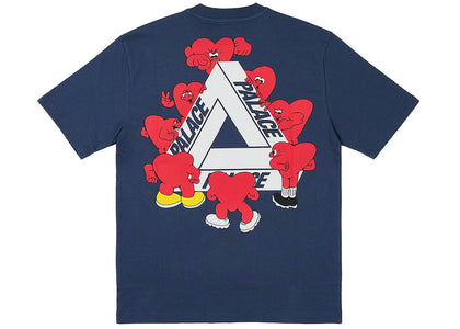 Palace Tri-Hearts T-shirt Navy - apparel view 2