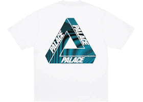 Palace Tri-Vex T-Shirt White/Blue - vue 360