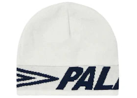 Palace x Umbro Nein Cuff Beanie White - vue 360