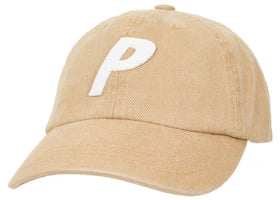 Palace Washed Twill P 6-Panel Khaki - vue 360