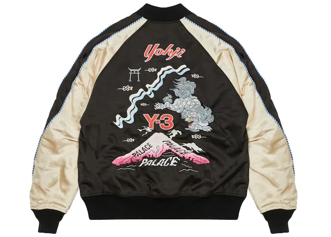 Palace Y-3 Reversible Souvenir Jacket Navy/Cream - vue 360
