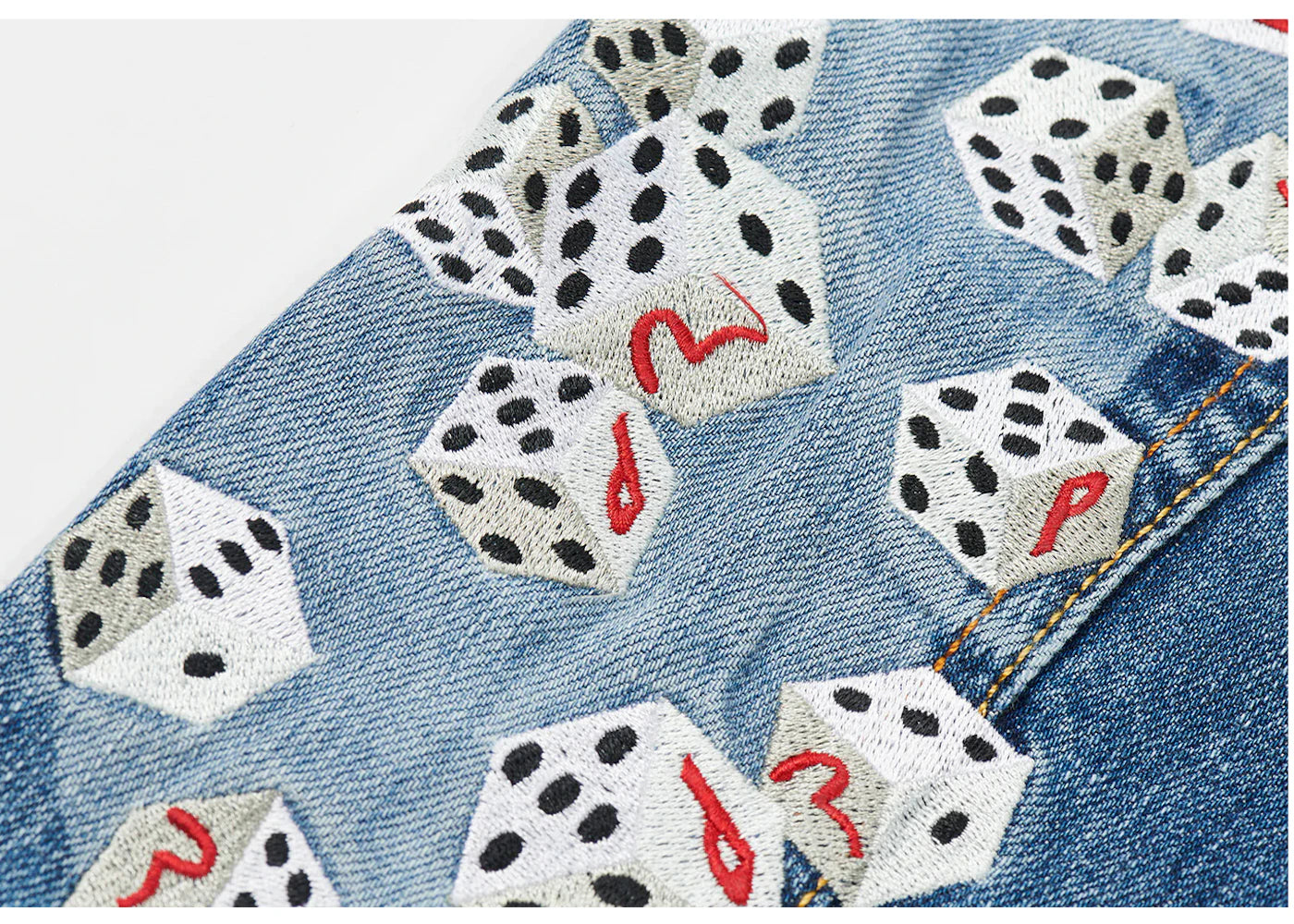 Palace x Evisu Dice Denim Jacket Light Wash - vue secondaire B