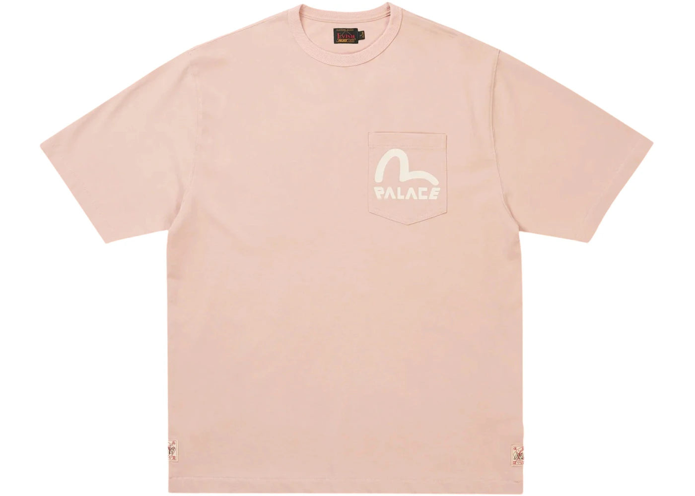 Palace x Evisu Heavy Wash T-Shirt Misty Pink - vue secondaire B