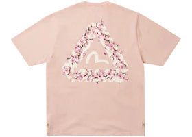 Palace x Evisu Heavy Wash T-Shirt Misty Pink