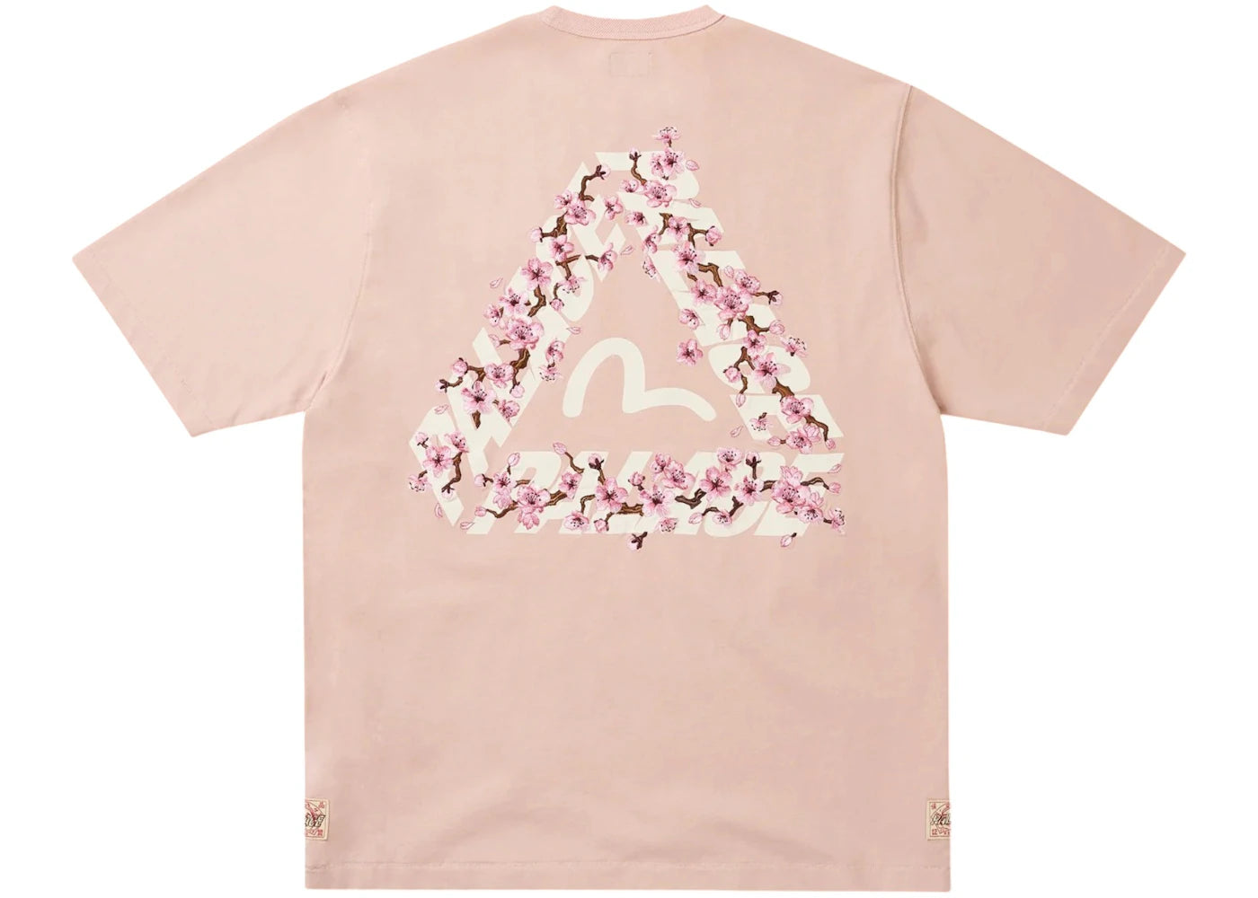 Palace x Evisu Heavy Wash T-Shirt Misty Pink - vue secondaire A