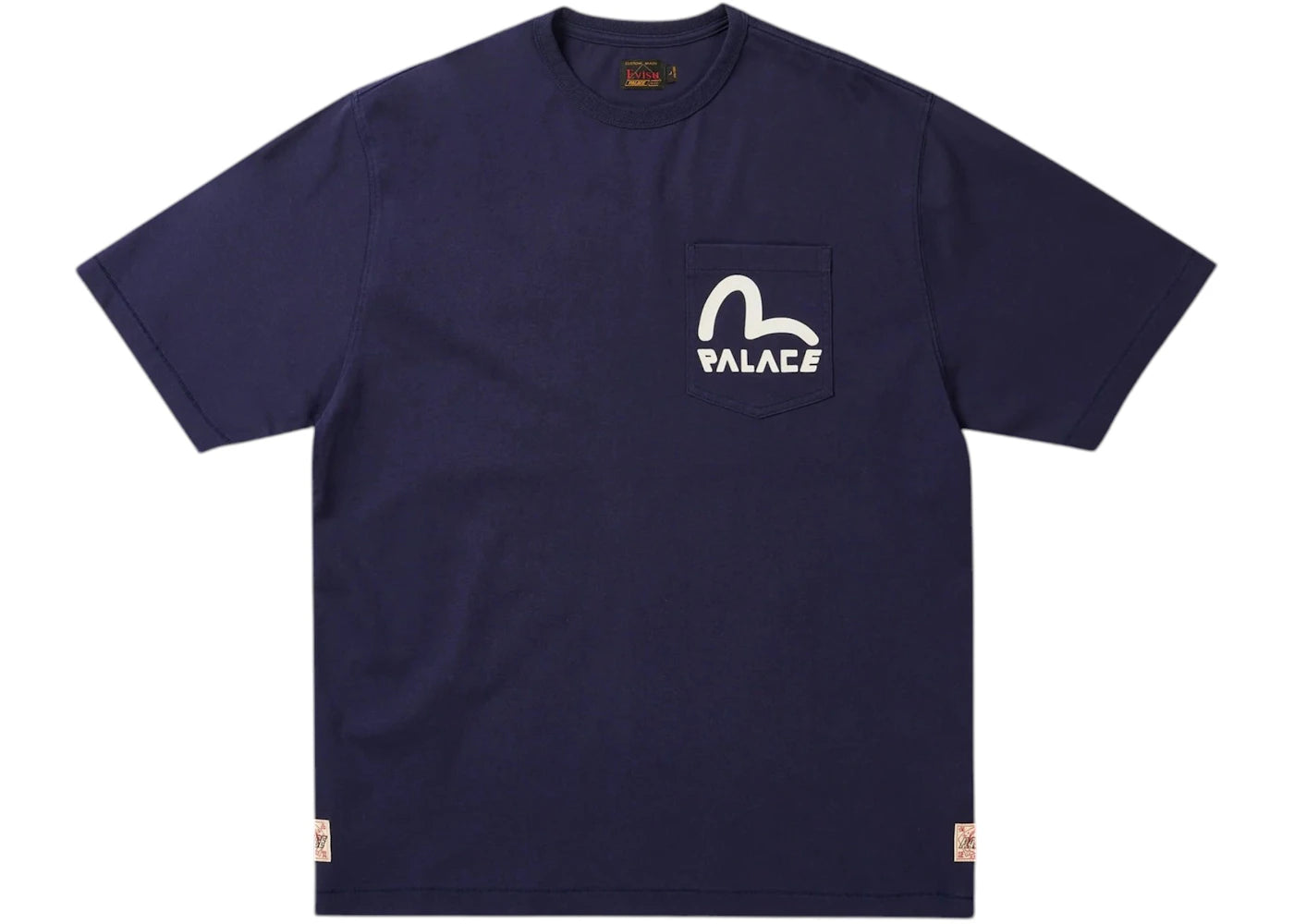 Palace x Evisu Heavy Wash T-Shirt Navy - vue secondaire A
