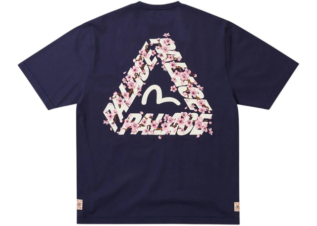 Palace x Evisu Heavy Wash T-Shirt Navy