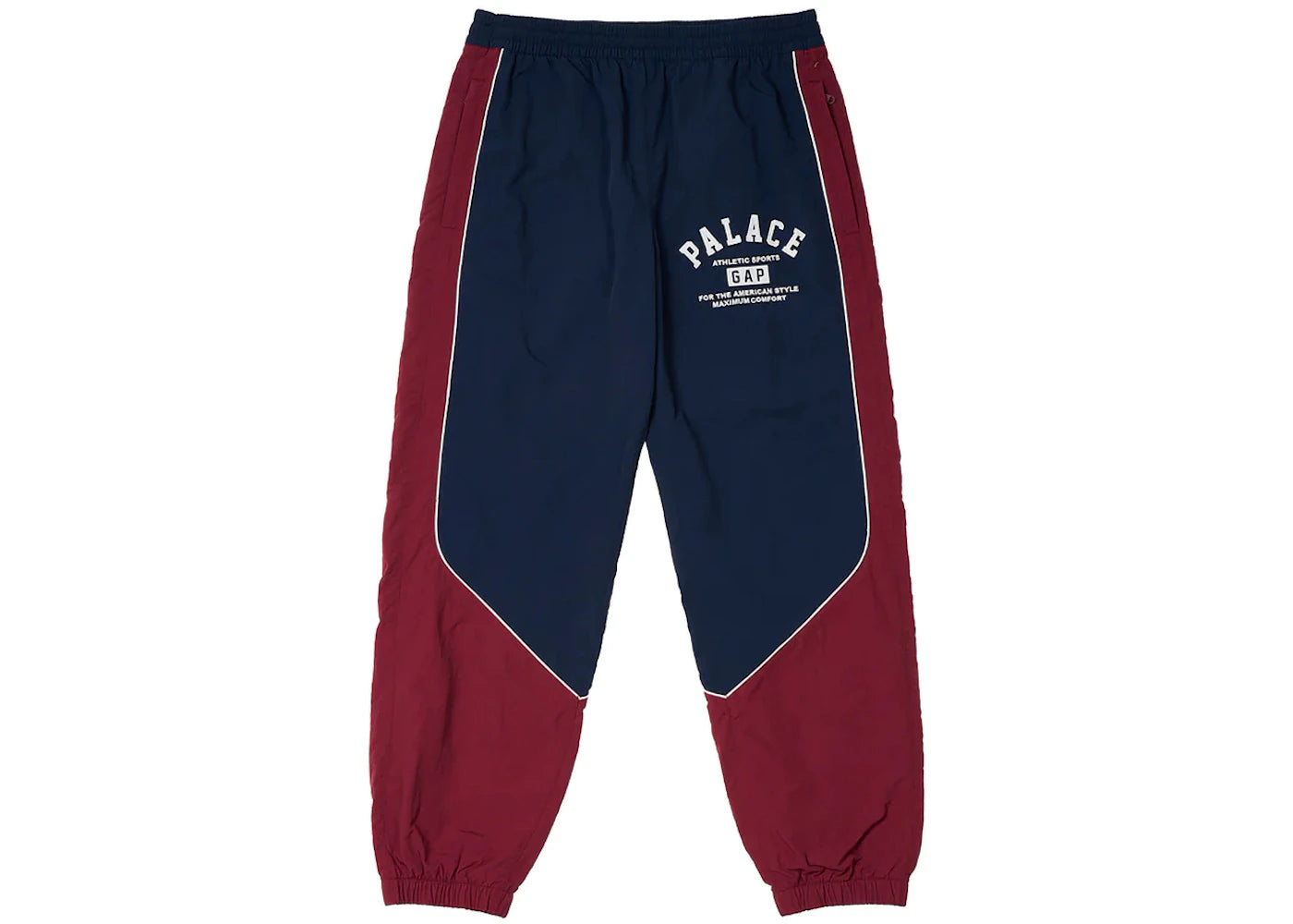 Palace x Gap Nylon Track Bottom Navy/Red - vue secondaire A