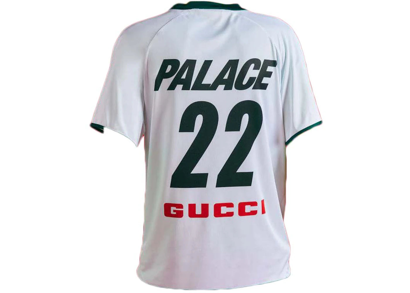 Palace x Gucci Printed Football Technical Jersey T-shirt White - vue secondaire B