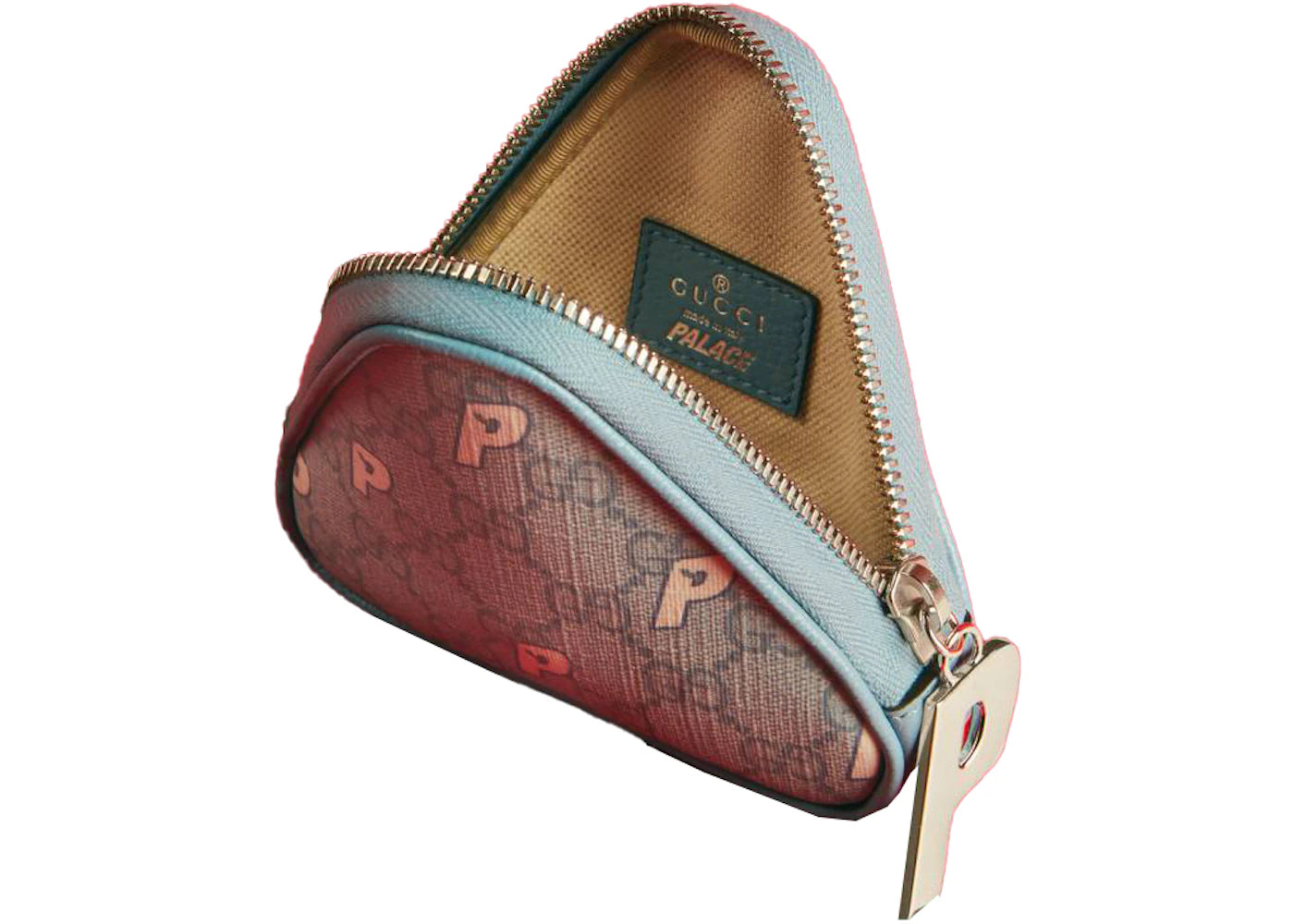 Palace x Gucci Triferg Supreme GG-P Coin Purse Pale Blue - vue secondaire A