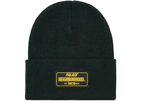 Palace x Neighborhood Beanie Black - vue 360