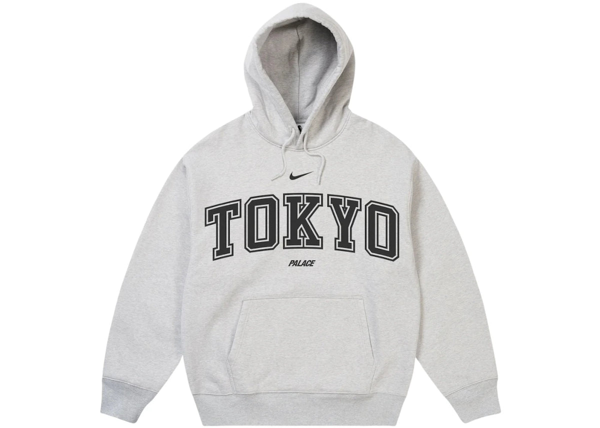 Palace x Nike Tokyo Shop Hoodie Grey Marl - vue 360