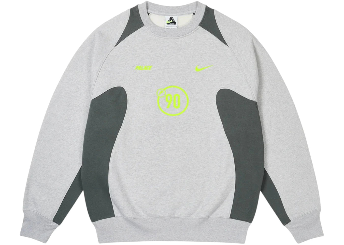 Palace x Nike Total P90 Crew Grey Marl - vue secondaire A
