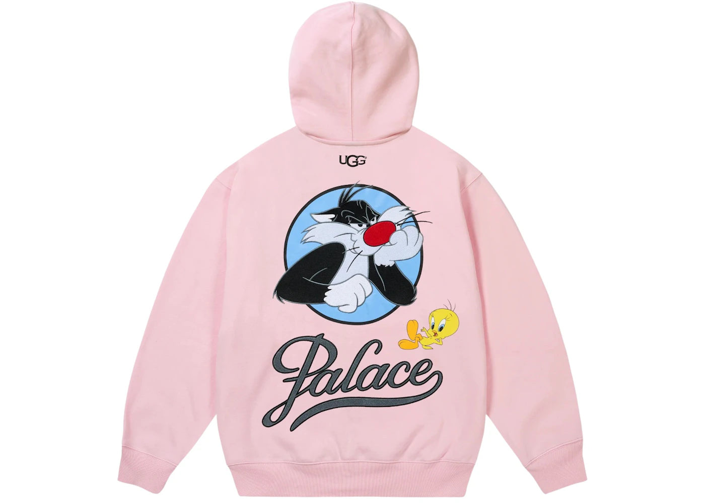 Palace x UGG Looney Tunes Hoodie Pink - vue secondaire A