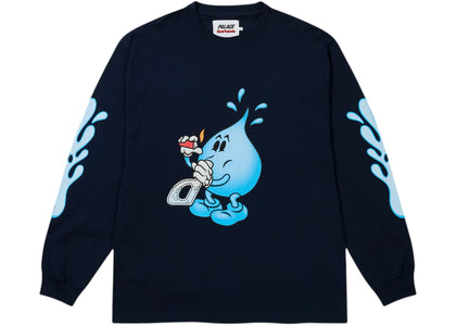 Palace x World Industries L/S T-shirt Navy - apparel view 2