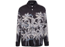 Palm Angels Allover Palms Track Shirt Black/White