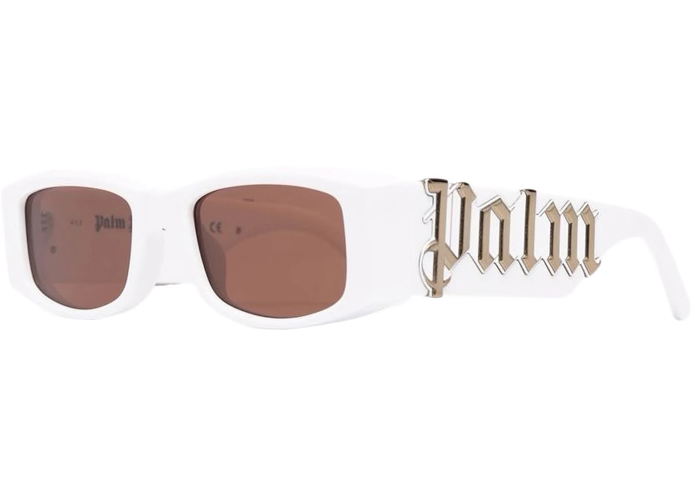 Palm Angels Angel Rectangle Frame Sunglasses White Brown (PERI001Y21PLA0010160) - vue secondaire A