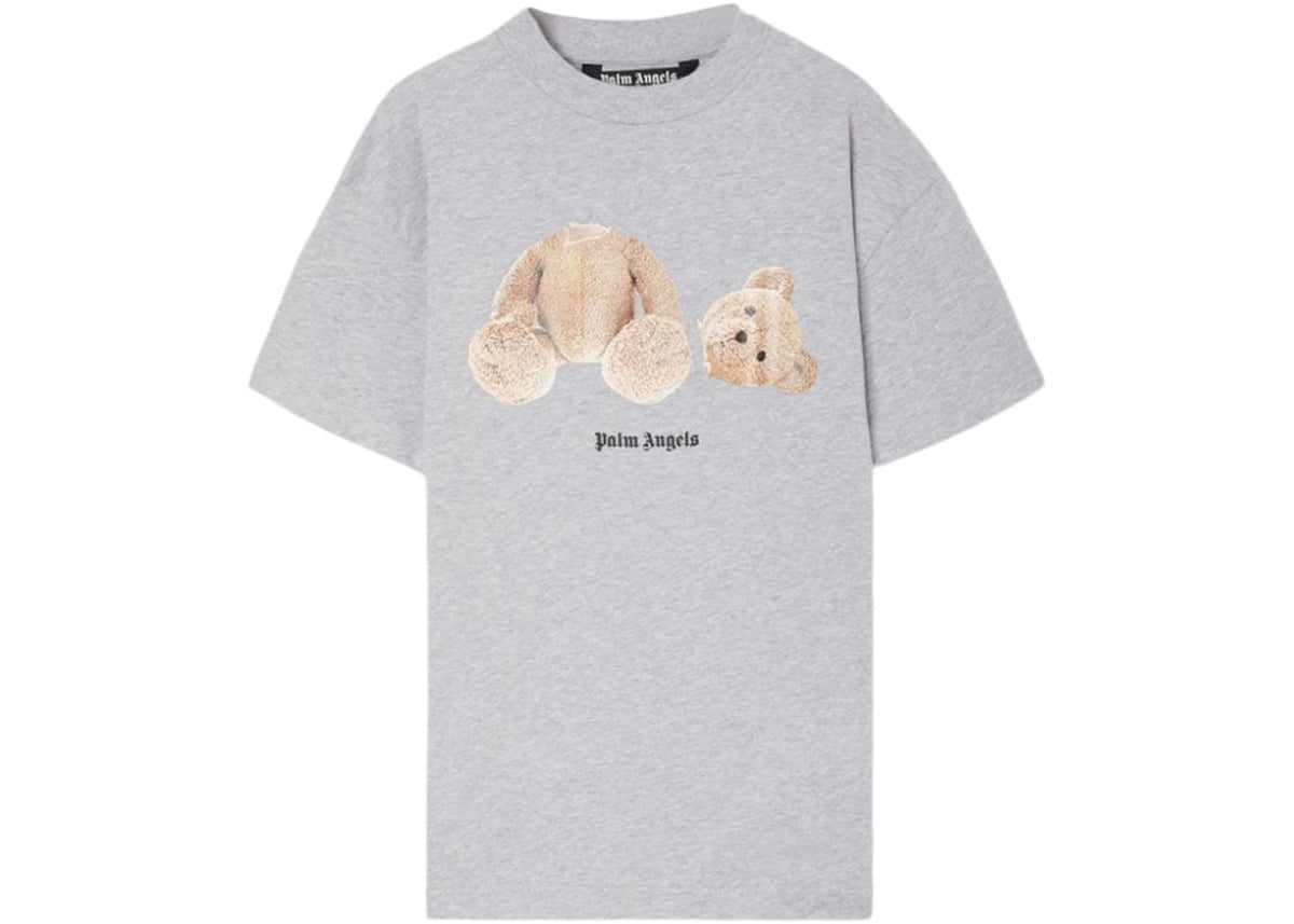 Palm Angels Bear Classic T-Shirt 0860 Melange Grey/Brown - vue 360