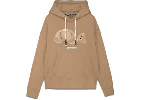 Palm Angels Bear Hoodie Beige - vue 360