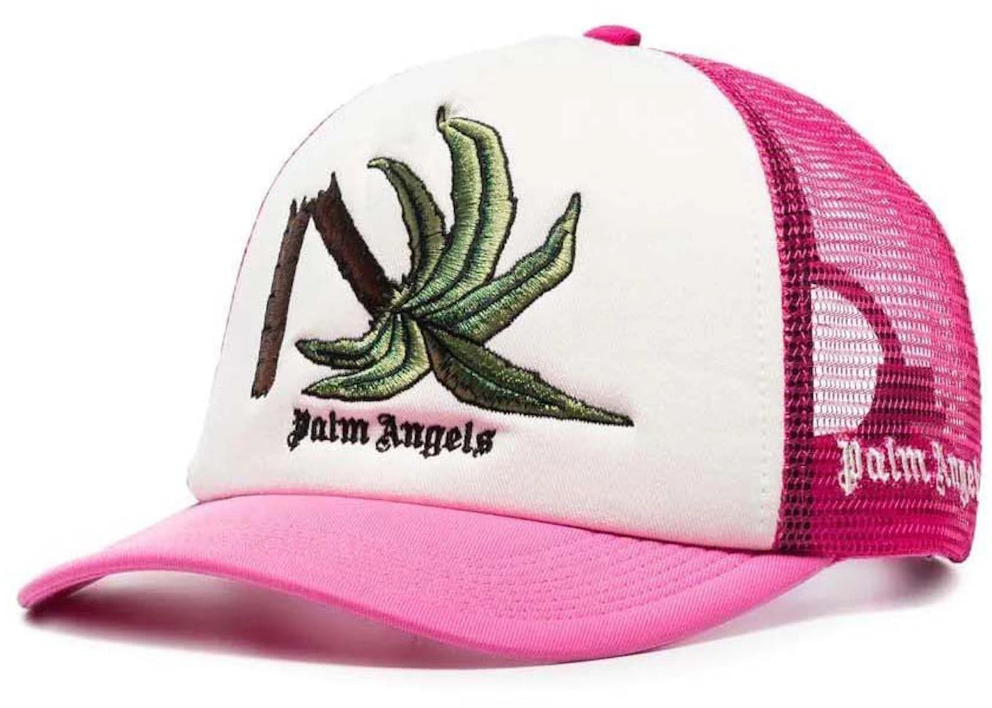 Palm Angels Broken Palm Trucker Hat Pink/White/Green - vue secondaire B