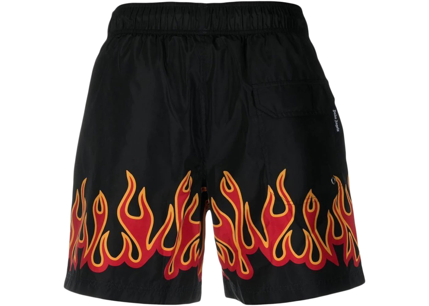 Palm Angels Burning Flames Print Swim Shorts Black/Orange - vue secondaire B