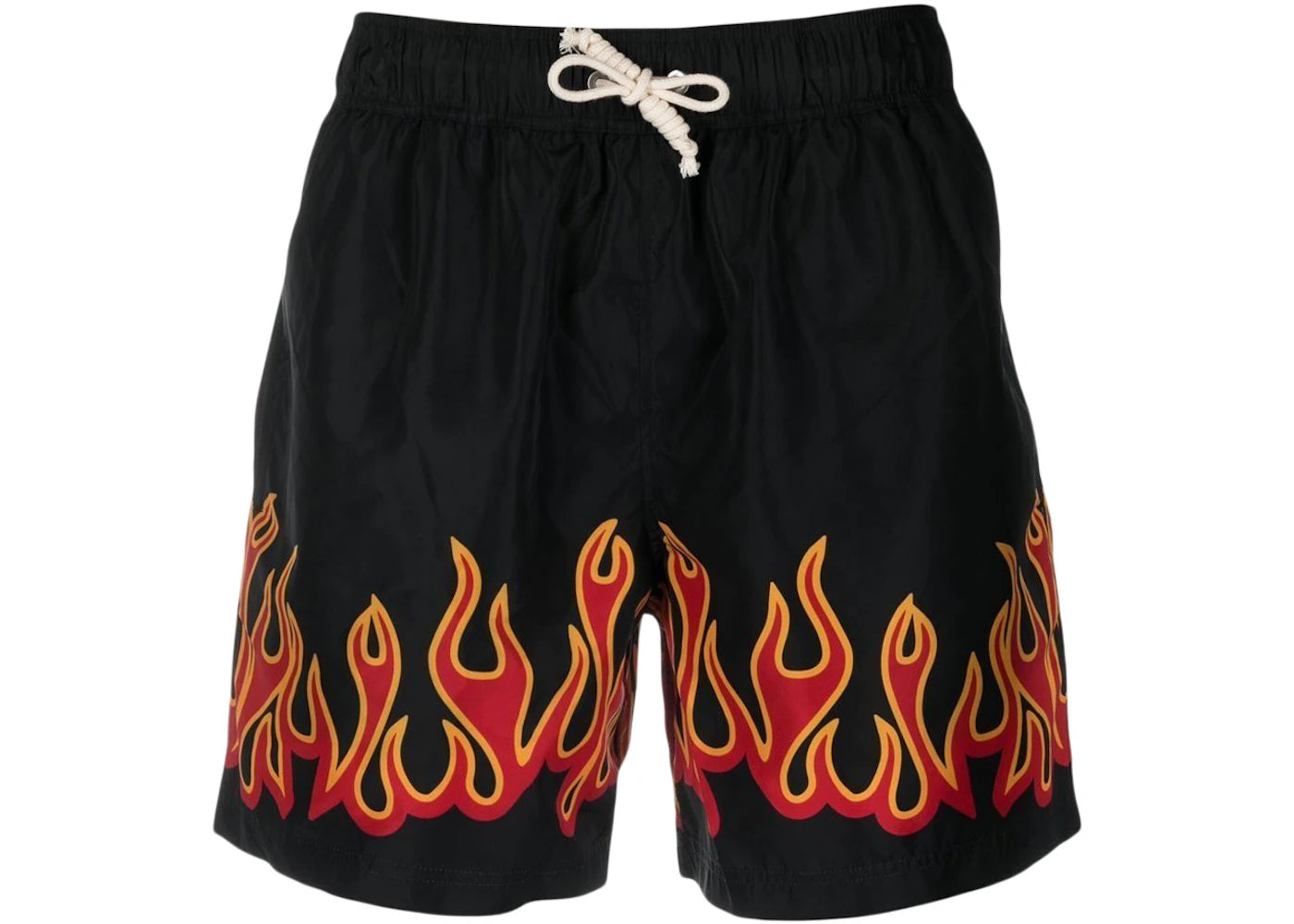 Palm Angels Burning Flames Print Swim Shorts Black/Orange - vue secondaire A