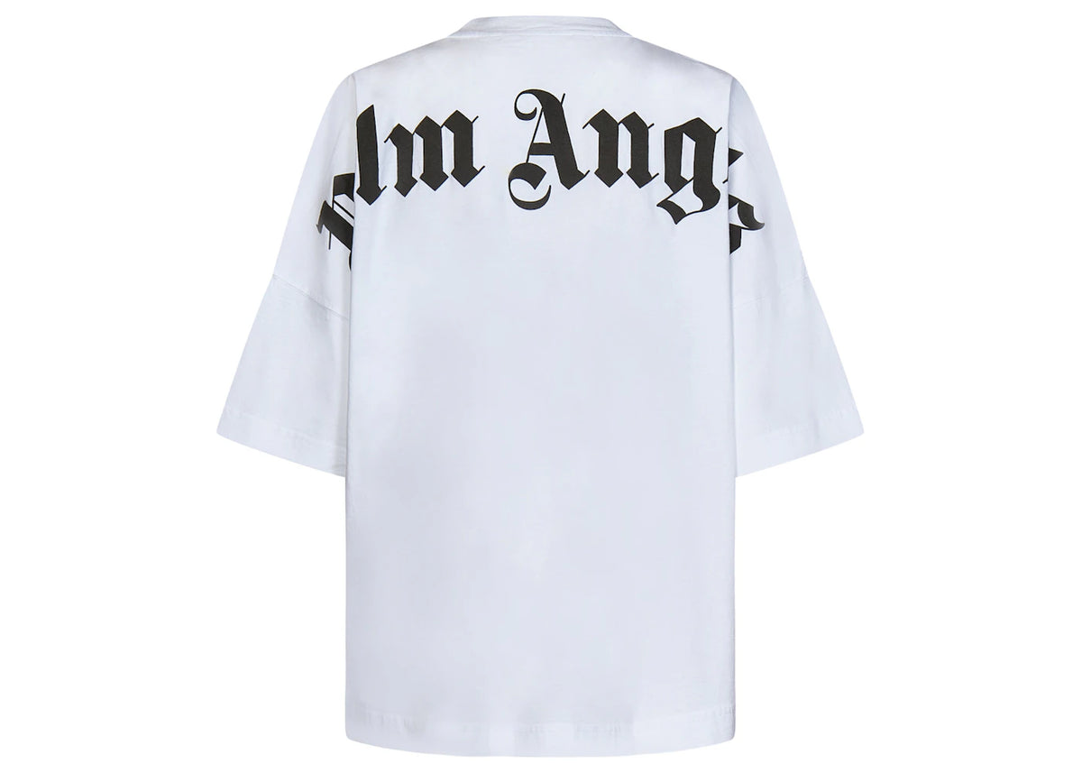 Palm Angels Classic Logo Over S/S T-shirt White/Black - vue 360