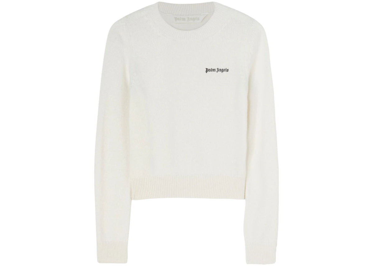 Palm Angels Classic Logo Sweater White - vue secondaire A