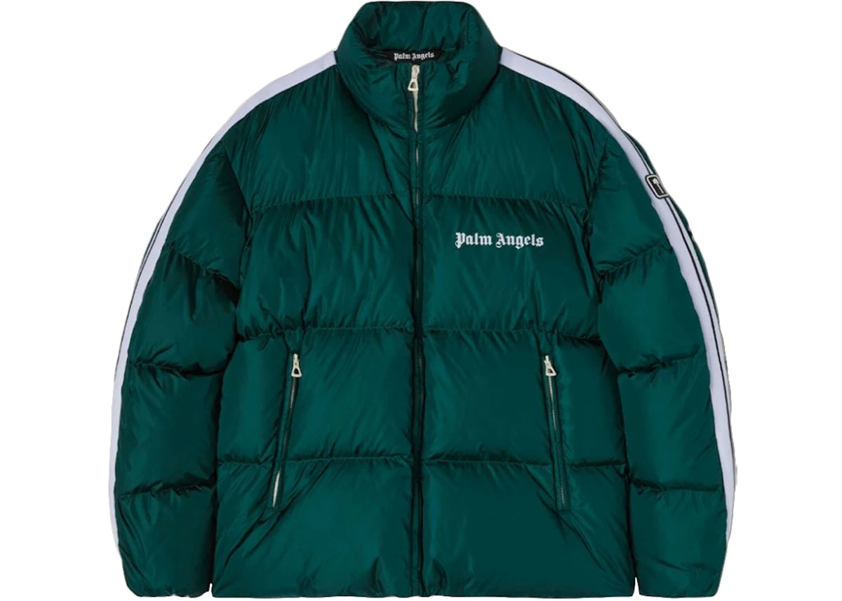 Palm Angels Classic Track Down Jacket Green/White/Black - vue secondaire A