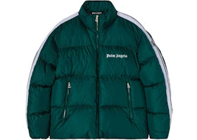 Palm Angels Classic Track Down Jacket Green/White/Black