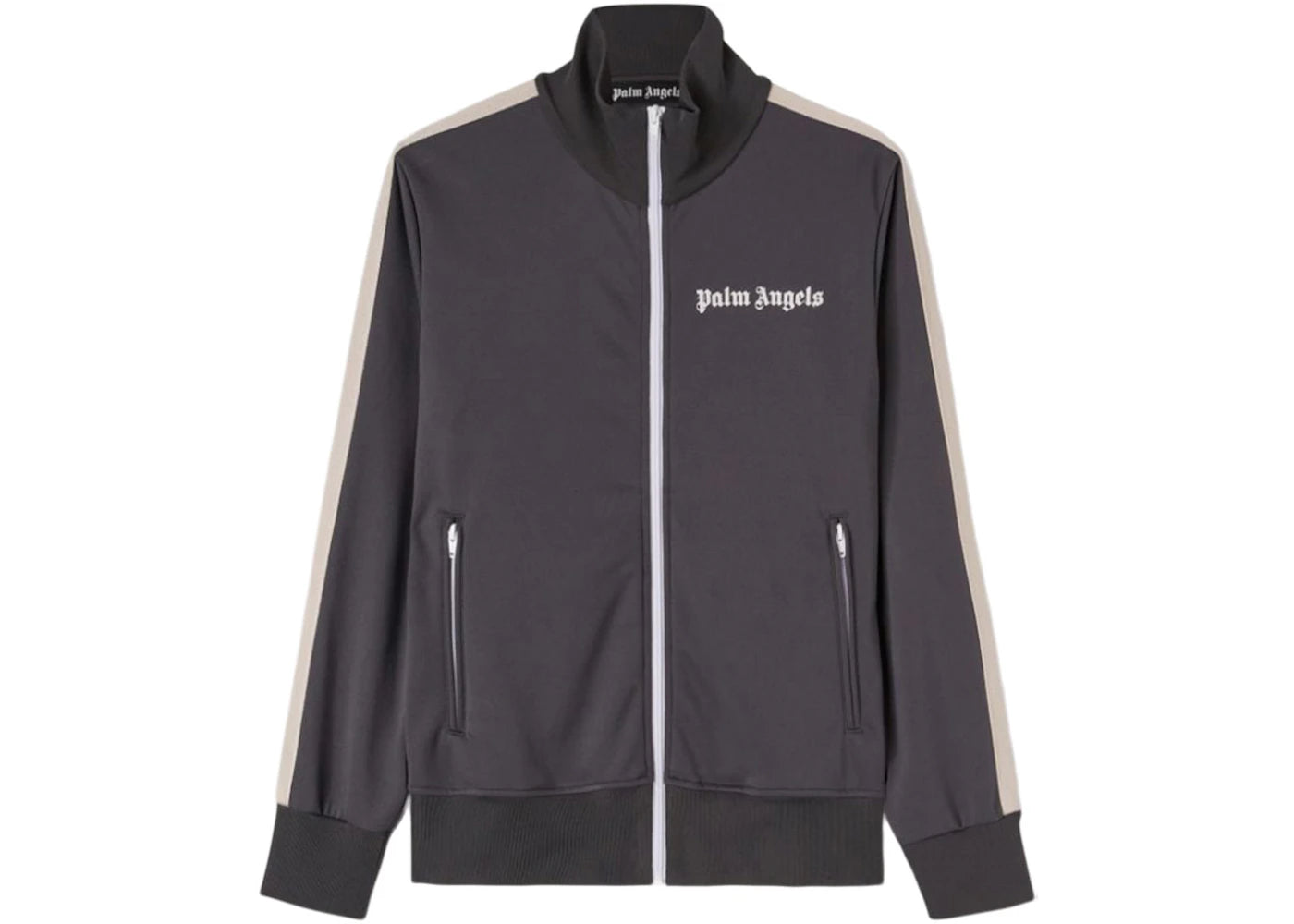 Palm Angels Classic Track Jacket Dark Grey/Off White - vue 360