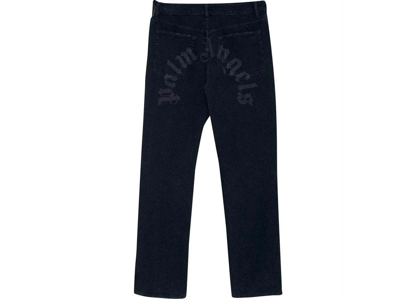 Palm Angels Corduroy Logo Regular 5 Pocket Pants Black - vue secondaire B