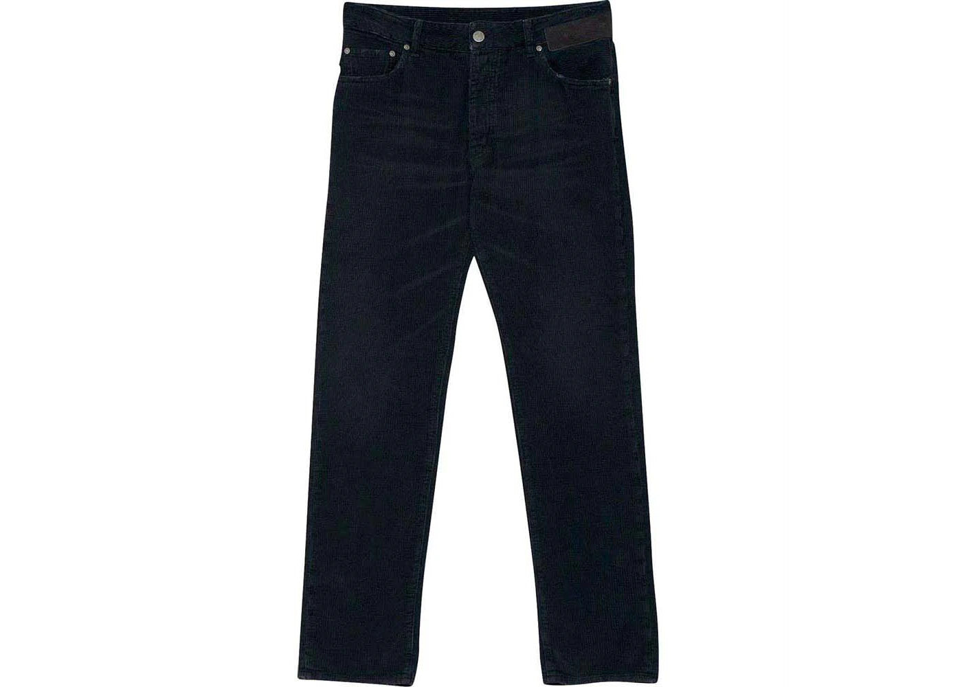 Palm Angels Corduroy Logo Regular 5 Pocket Pants Black - vue secondaire A
