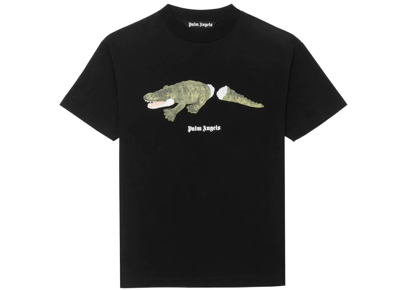 Palm Angels Crocodile Print T-shirt Black - vue 360