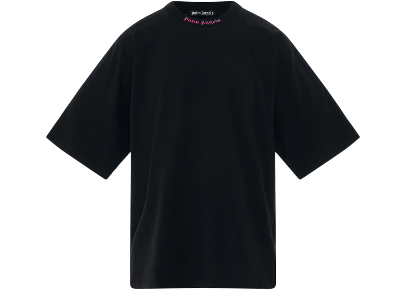 Palm Angels Doubled Logo Over Tee Black/Fuschia - vue secondaire B