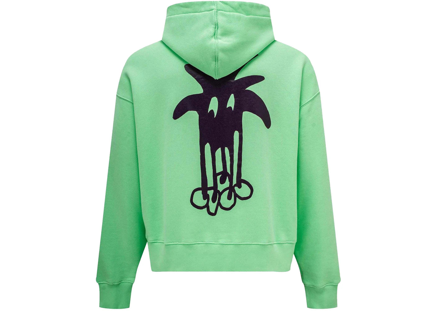 Palm Angels Douby Logo Hoodie Green - vue secondaire B