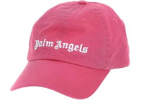 Palm Angels Embroidered Gothic Intarsia Logo Strap-Back Cap Pink/White