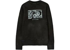 Palm Angels Garment Dye Nightsky Sweatshirt Black/Silver