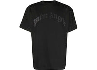 Palm Angels Glittered Logo Classic Tee Black