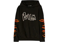 Palm Angels Graffiti Flames Hoodie Black/White