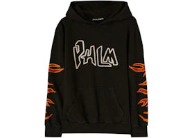Palm Angels Graffiti Flames Hoodie Black/White