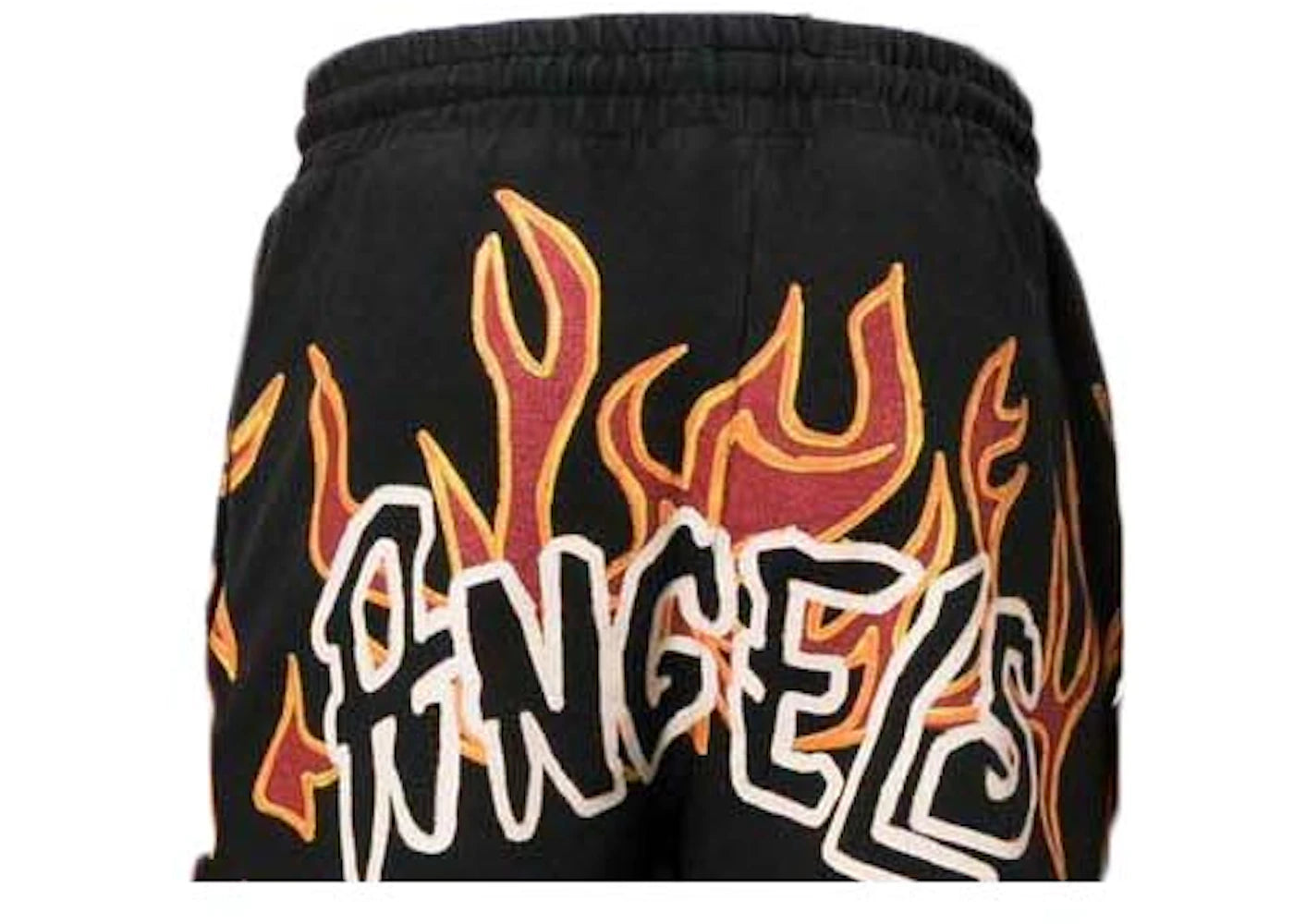 Palm Angels Graffiti Flames Sweatshorts Black/White - vue secondaire B